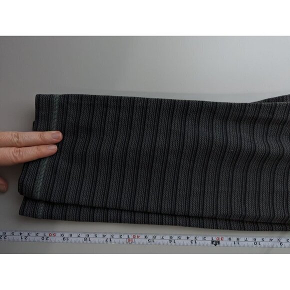 Lululemon‎ Wunder Under Crop II Size 6 Textured Stripe Slate Deep Coal - Picture 9 of 9